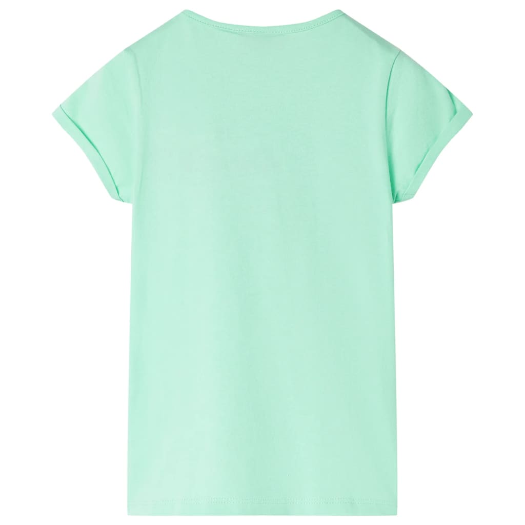 Vidaxl børneshirt 140 lysegrøn