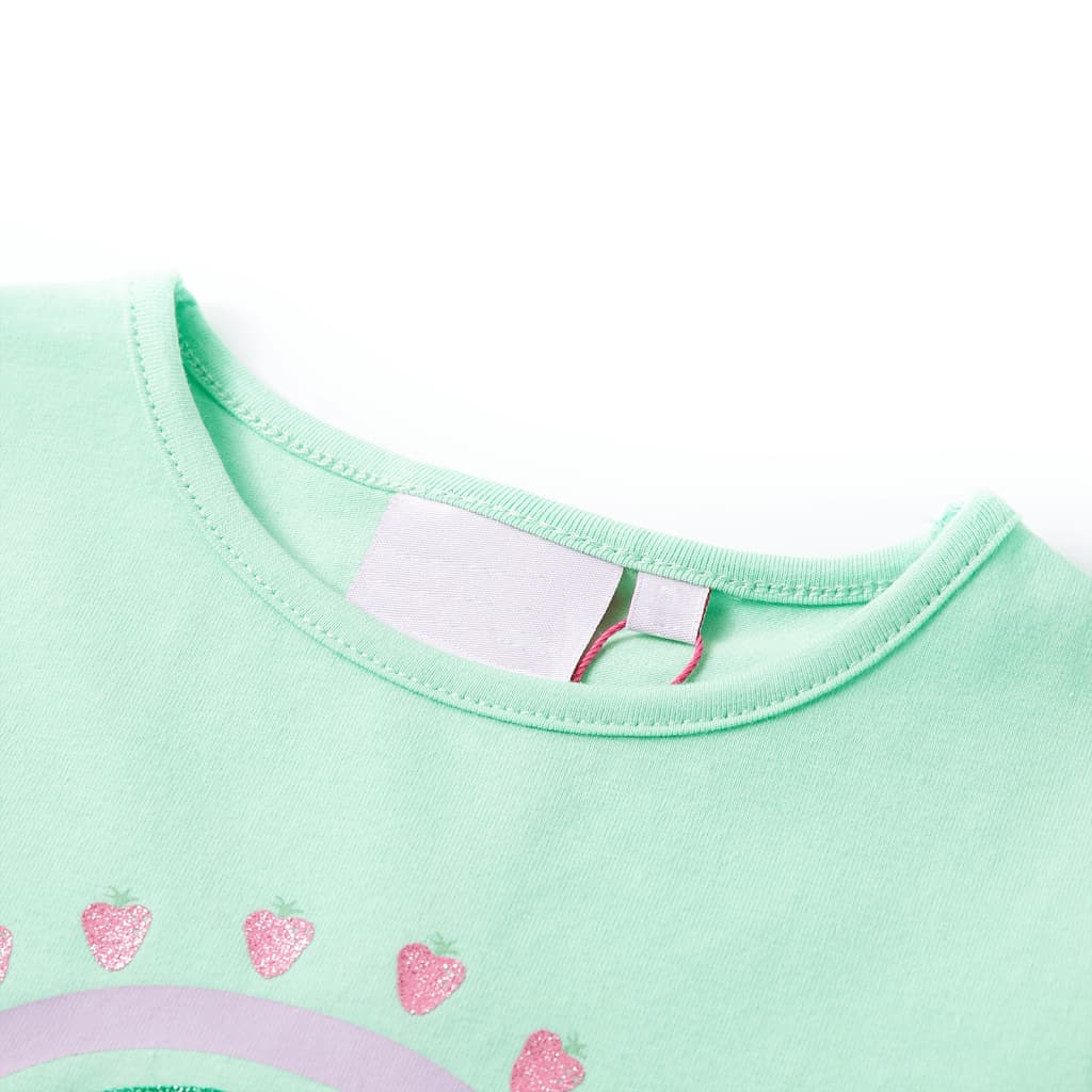 Vidaxl børneshirt 140 lysegrøn