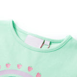 Vidaxl børneshirt 140 lysegrøn