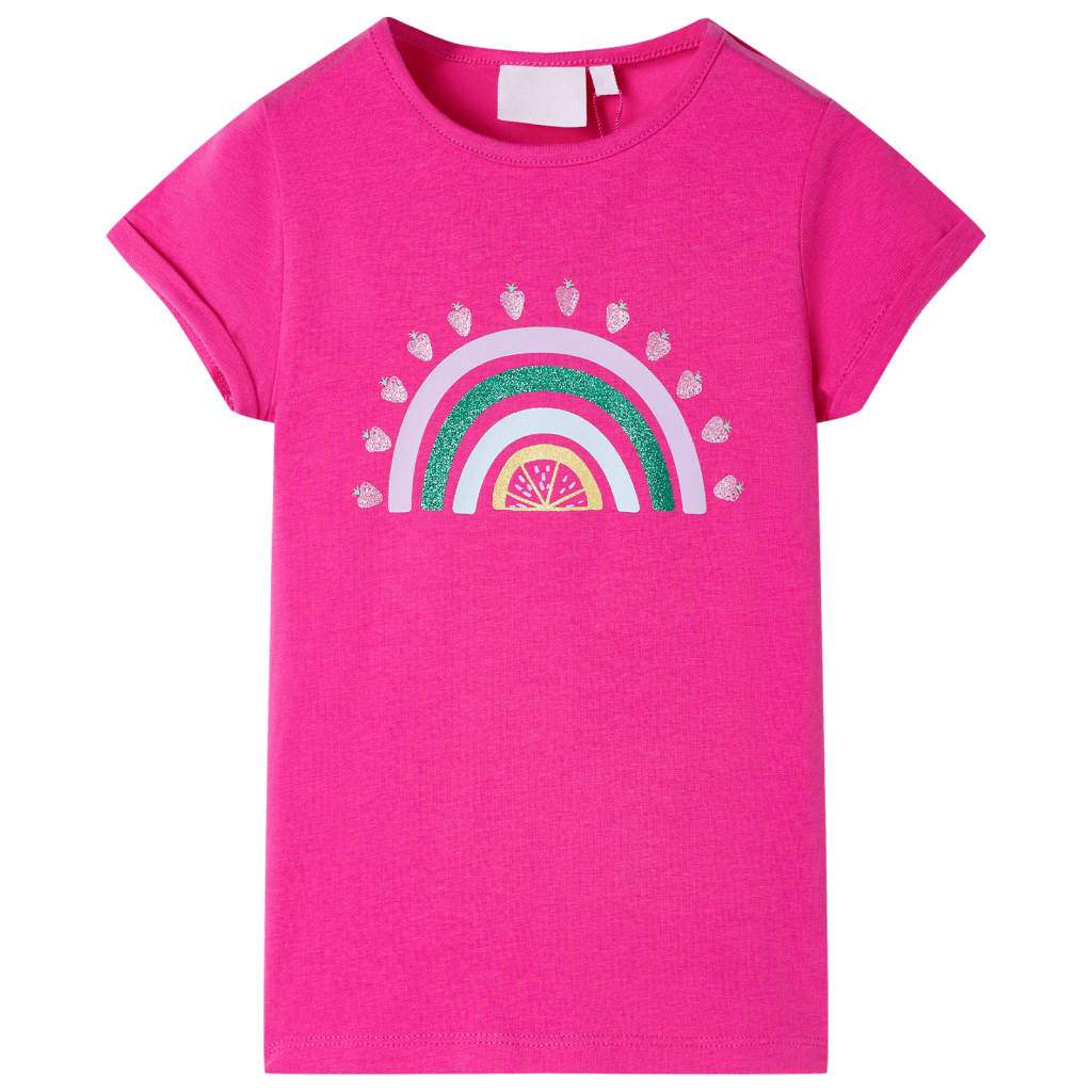 Vidaxl Kanner Shirt 92 donkel rosa