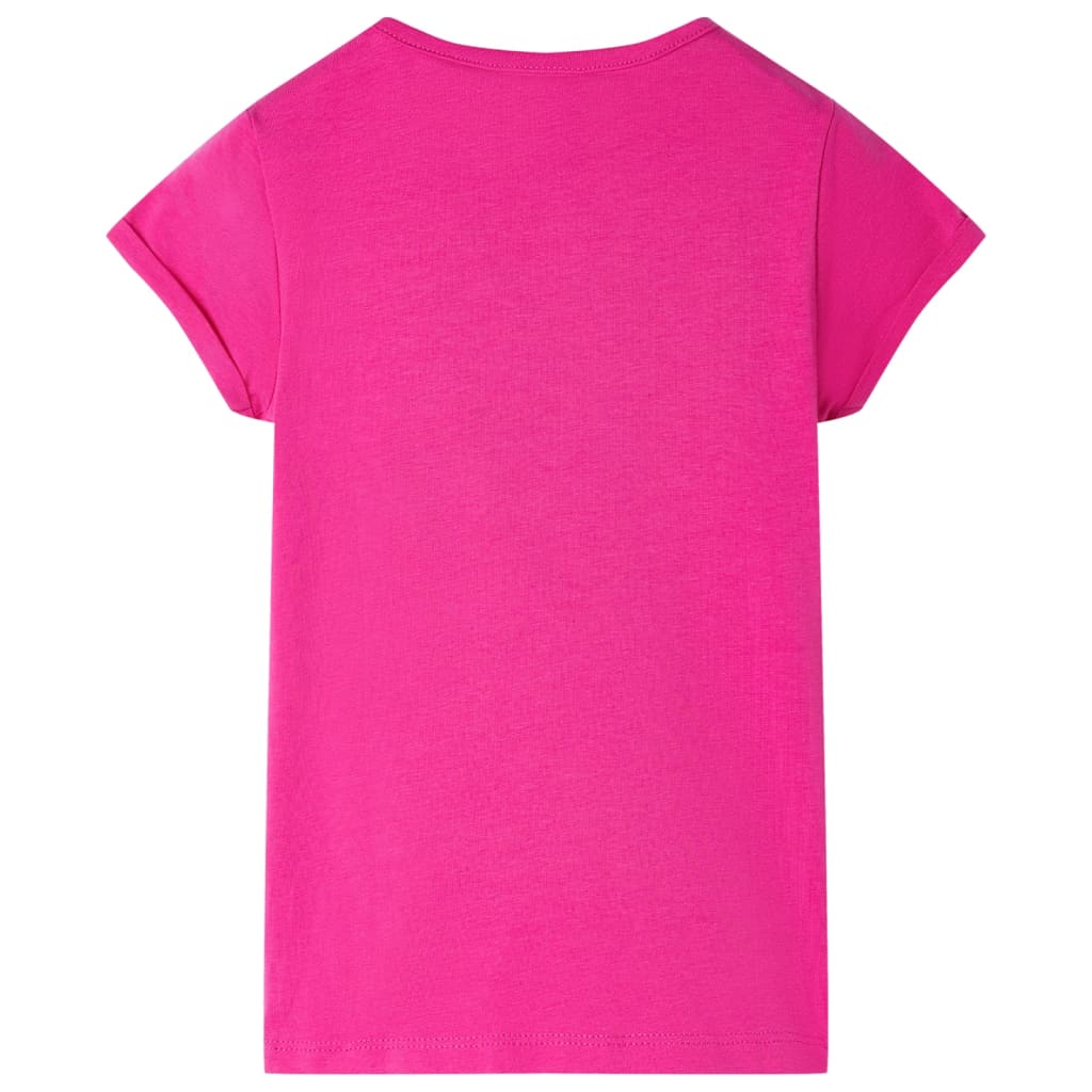 Vidaxl børneshirt 116 mørk pink