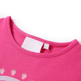 Vidaxl børneshirt 116 mørk pink