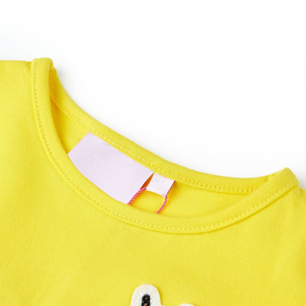 Vidaxl Shirt per bambini 140 Giallo brillante