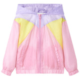 Vidaxl Children's jacket with hood and zipper 116 multi -colored