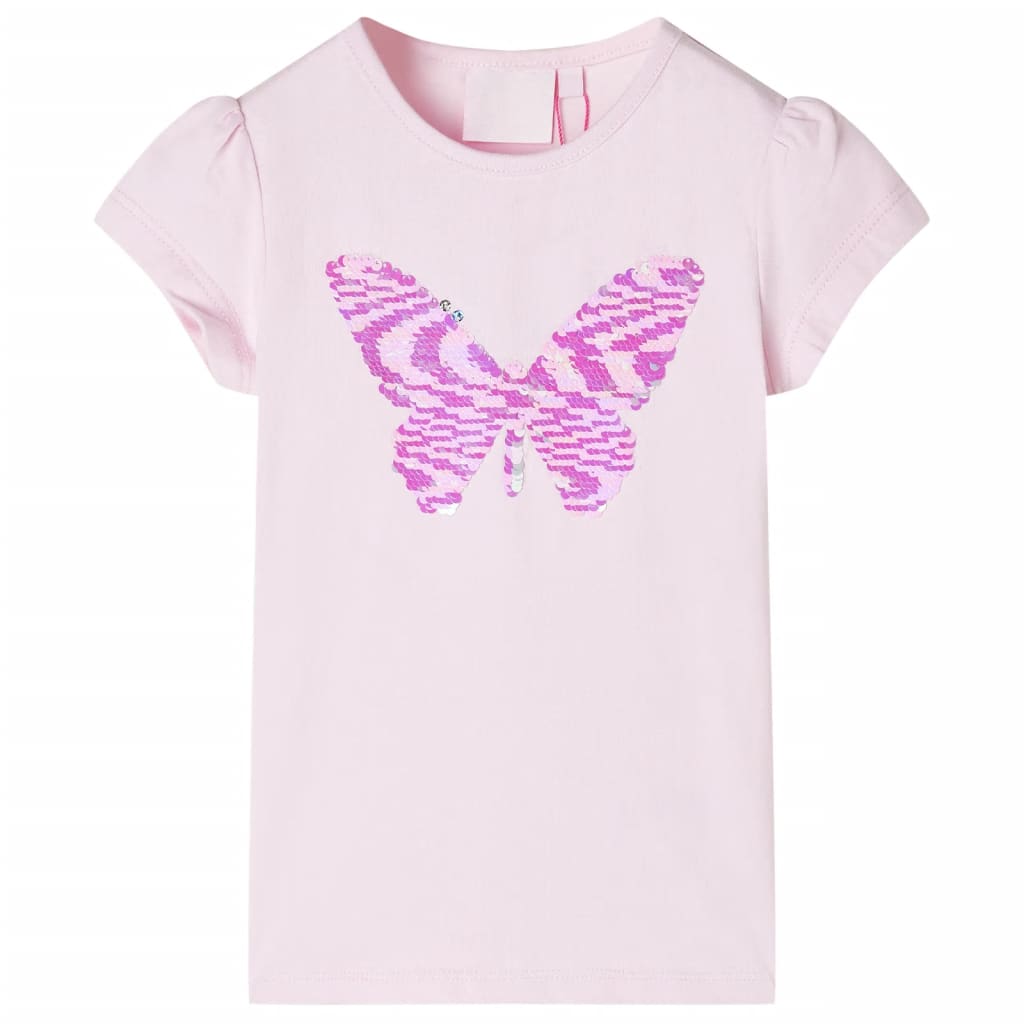 Dětská košile Vidaxl s rukávy Cap 140 Soft Pink