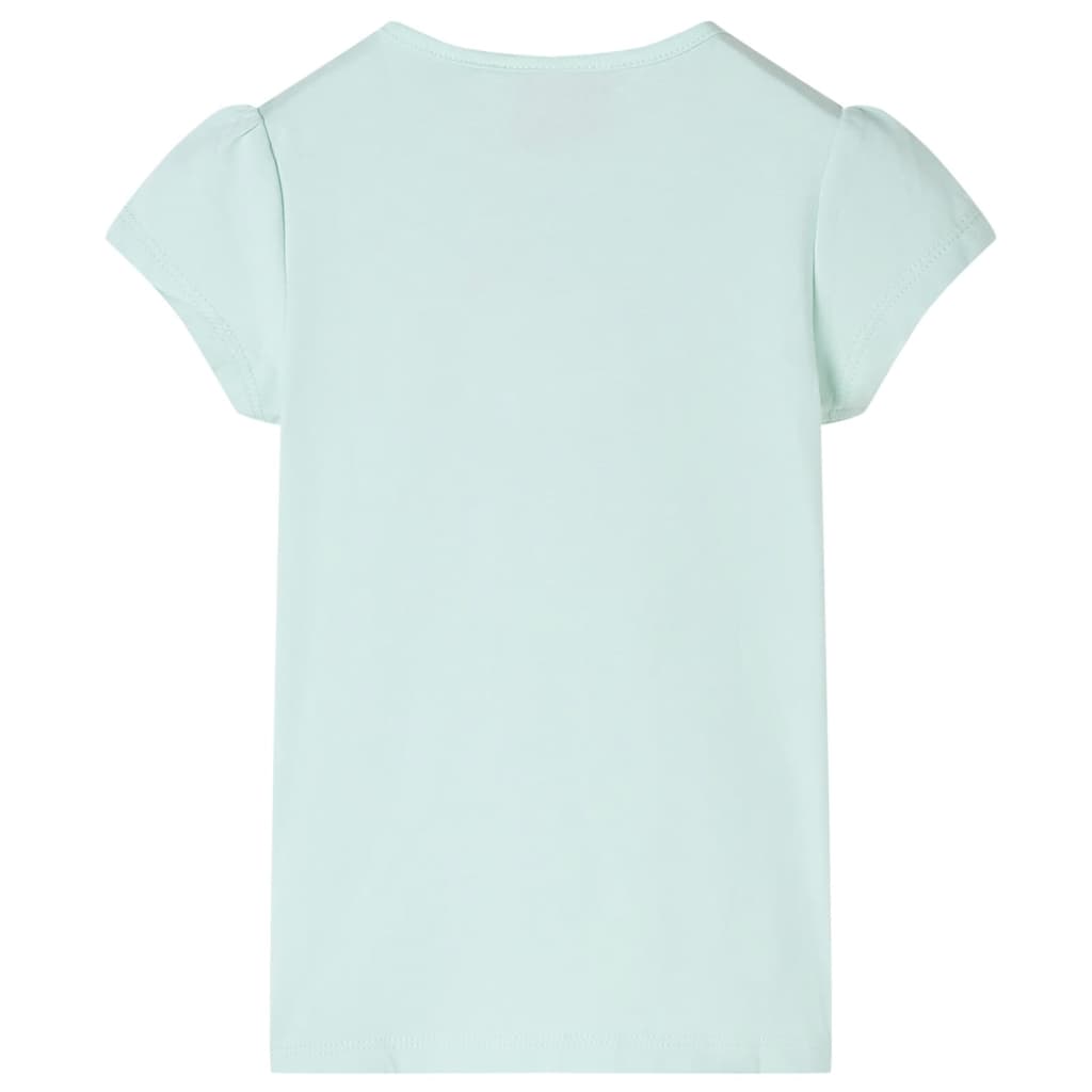 Dětská košile Vidaxl s rukávy Cap 116 Light Mint Color