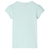 Dětská košile Vidaxl s rukávy Cap 116 Light Mint Color