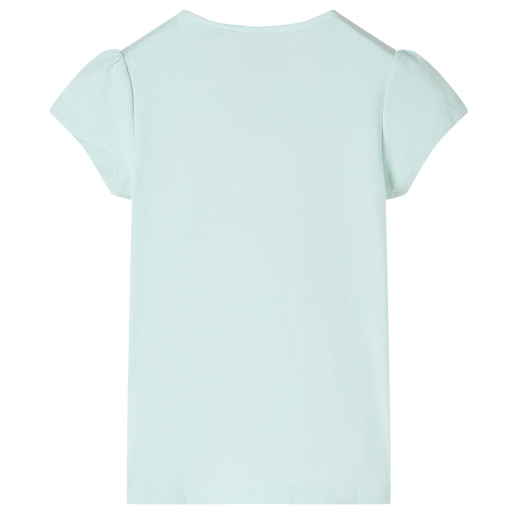 Dětská košile Vidaxl s rukávy Cap 128 Light Mint Color