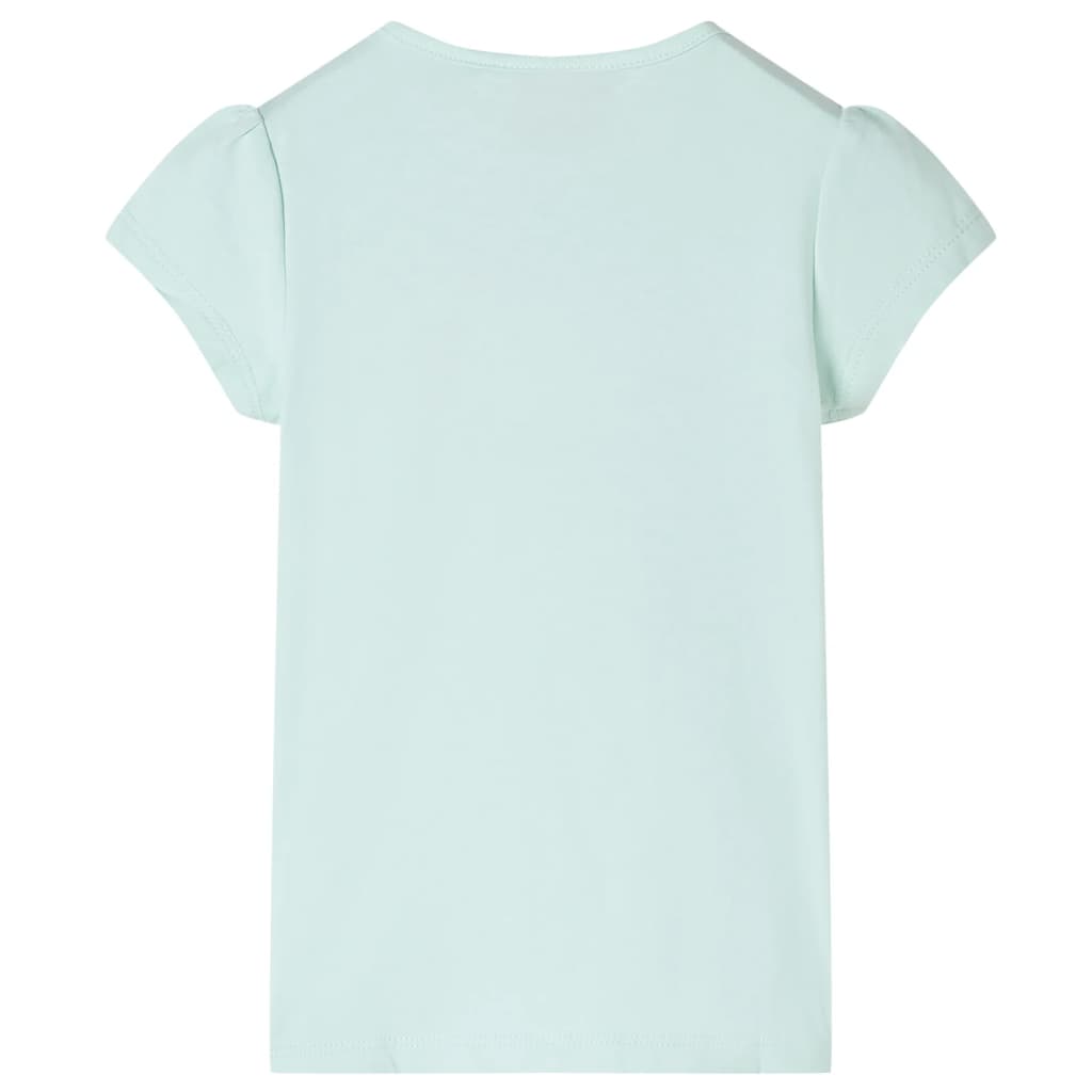 Dětská košile Vidaxl s rukávy Cap 140 Light Mint Color