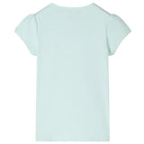 Dětská košile Vidaxl s rukávy Cap 140 Light Mint Color