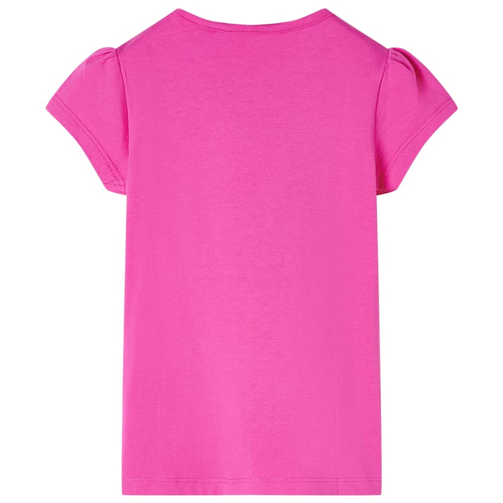 Vidaxl Camisa para niños con mangas de gorra 92 Rosa oscuro