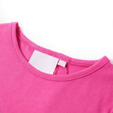Vidaxl Camisa para niños con mangas de gorra 92 Rosa oscuro