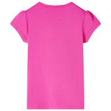 Vidaxl Camisa para niños con mangas de gorra 128 Rosa oscuro