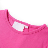 Vidaxl Camisa para niños con mangas de gorra 128 Rosa oscuro