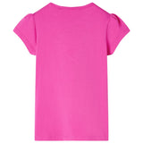 Vidaxl Camisa para niños con mangas de gorra 140 Rosa oscuro