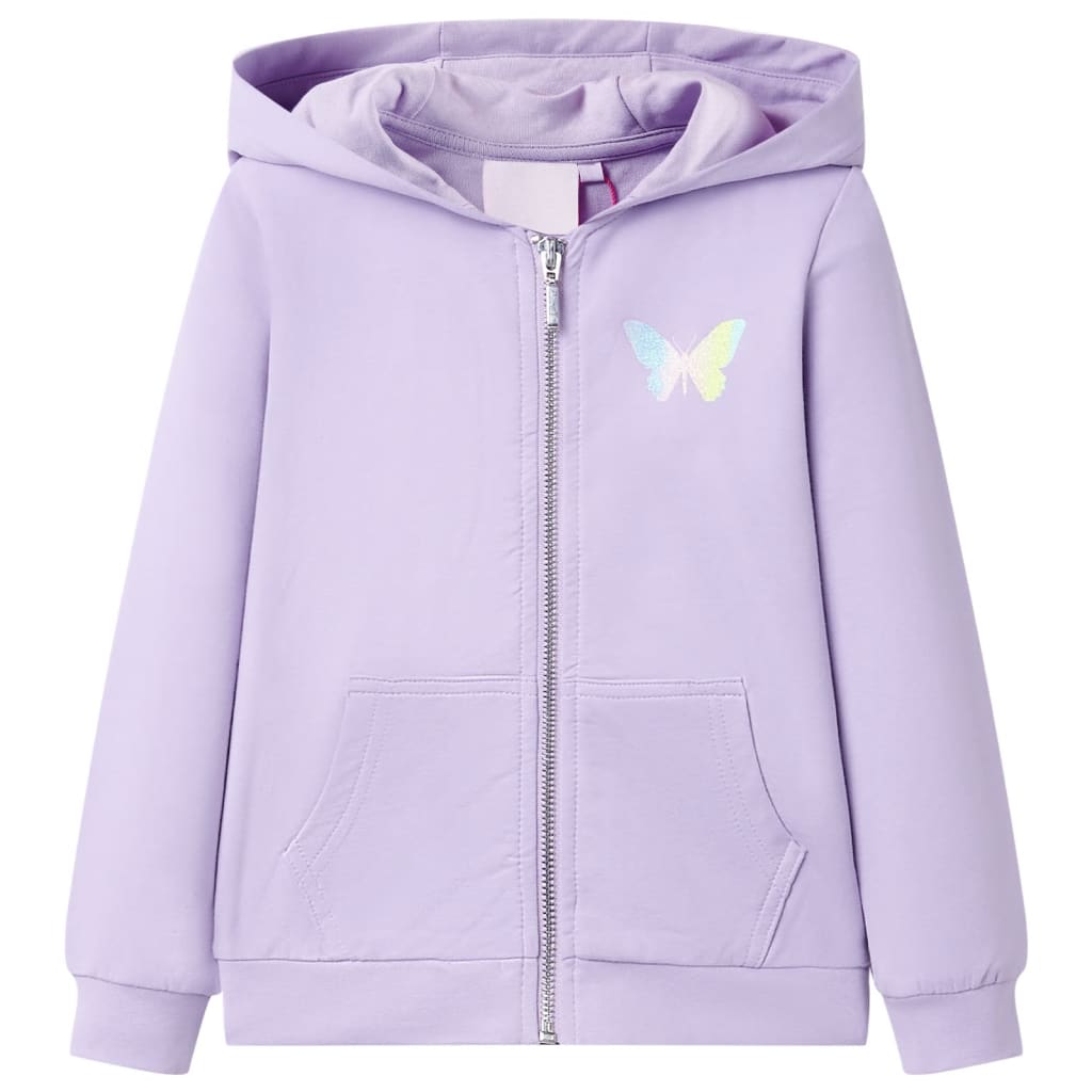 Chaleco infantil de Vidaxl con encapuchado 92 lila