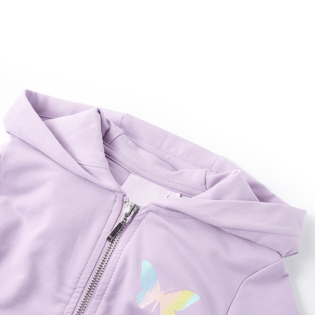 Chaleco infantil de Vidaxl con encapuchado 92 lila