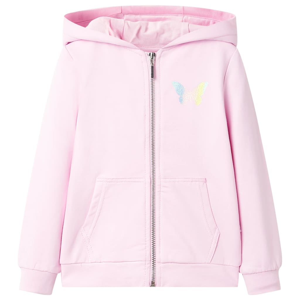 Vidaxl Children's vest with hood 104 light pink
