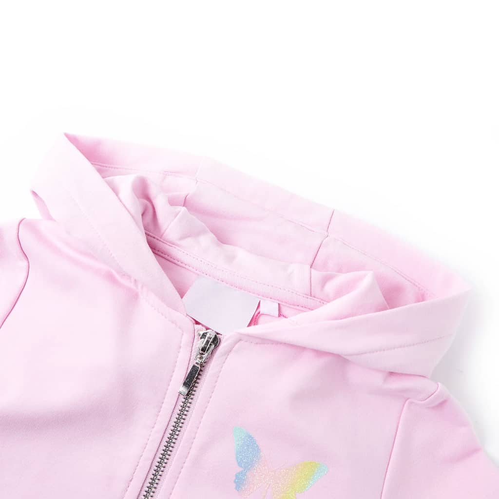 Vidaxl Children's vest with hood 116 light pink