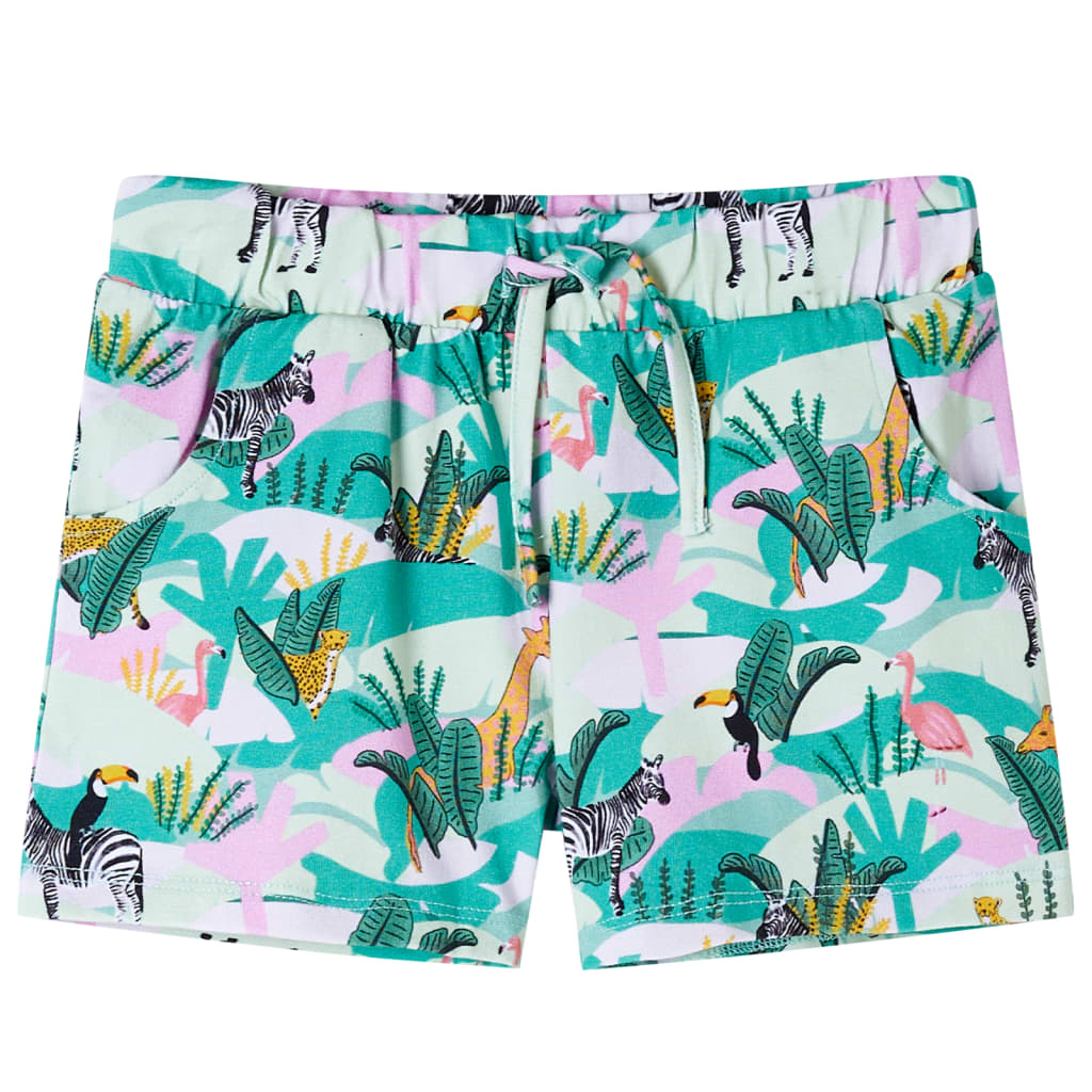 Vidaxl børneshorts med Trekoord 104 Let Mint -farvet
