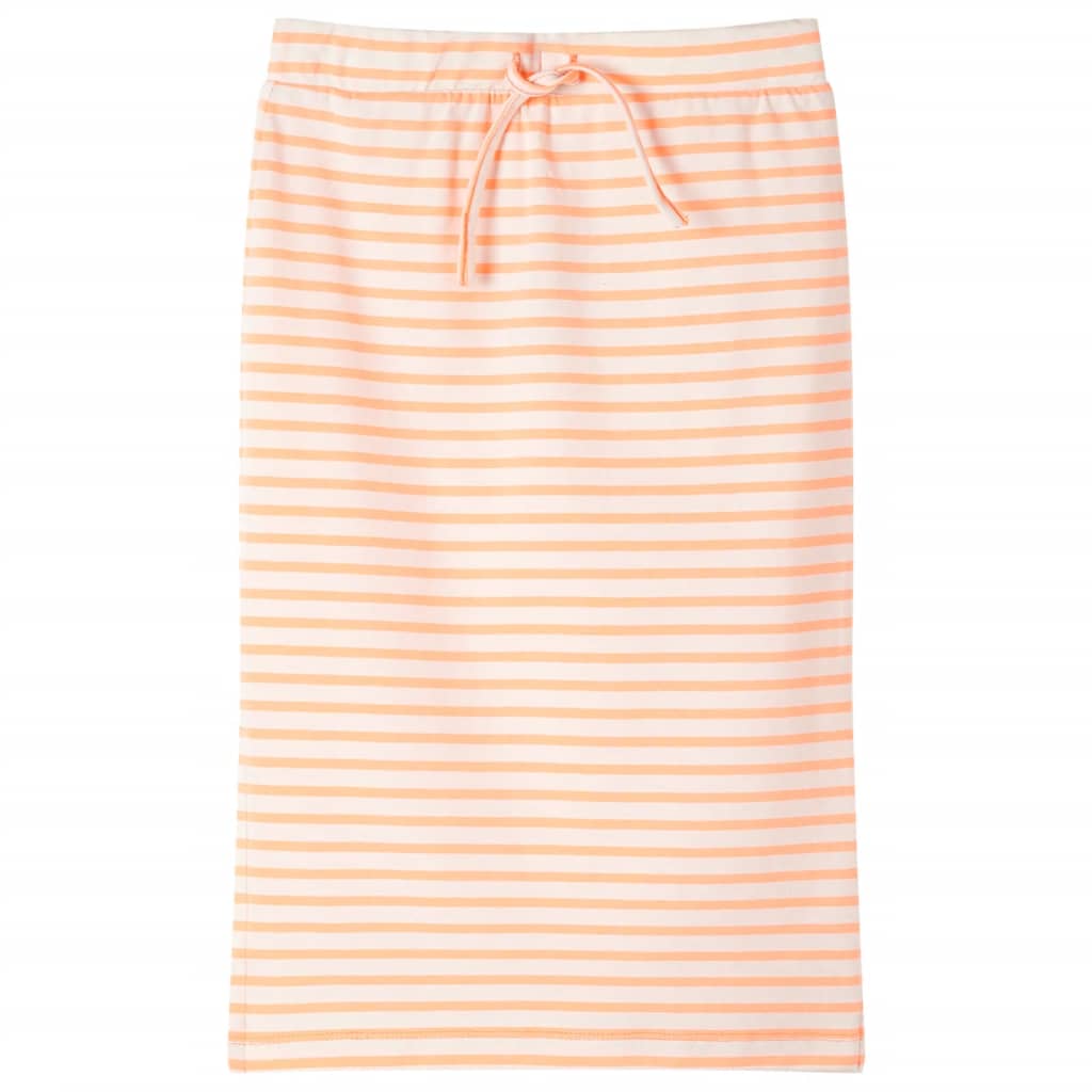 Gonna per bambini Vidaxl dritta con strisce 92 arancione fluorescente