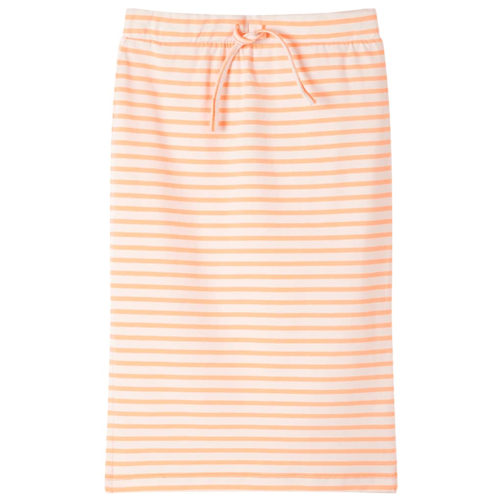 Vidaxl falda infantil recta con rayas 116 naranja fluorescente