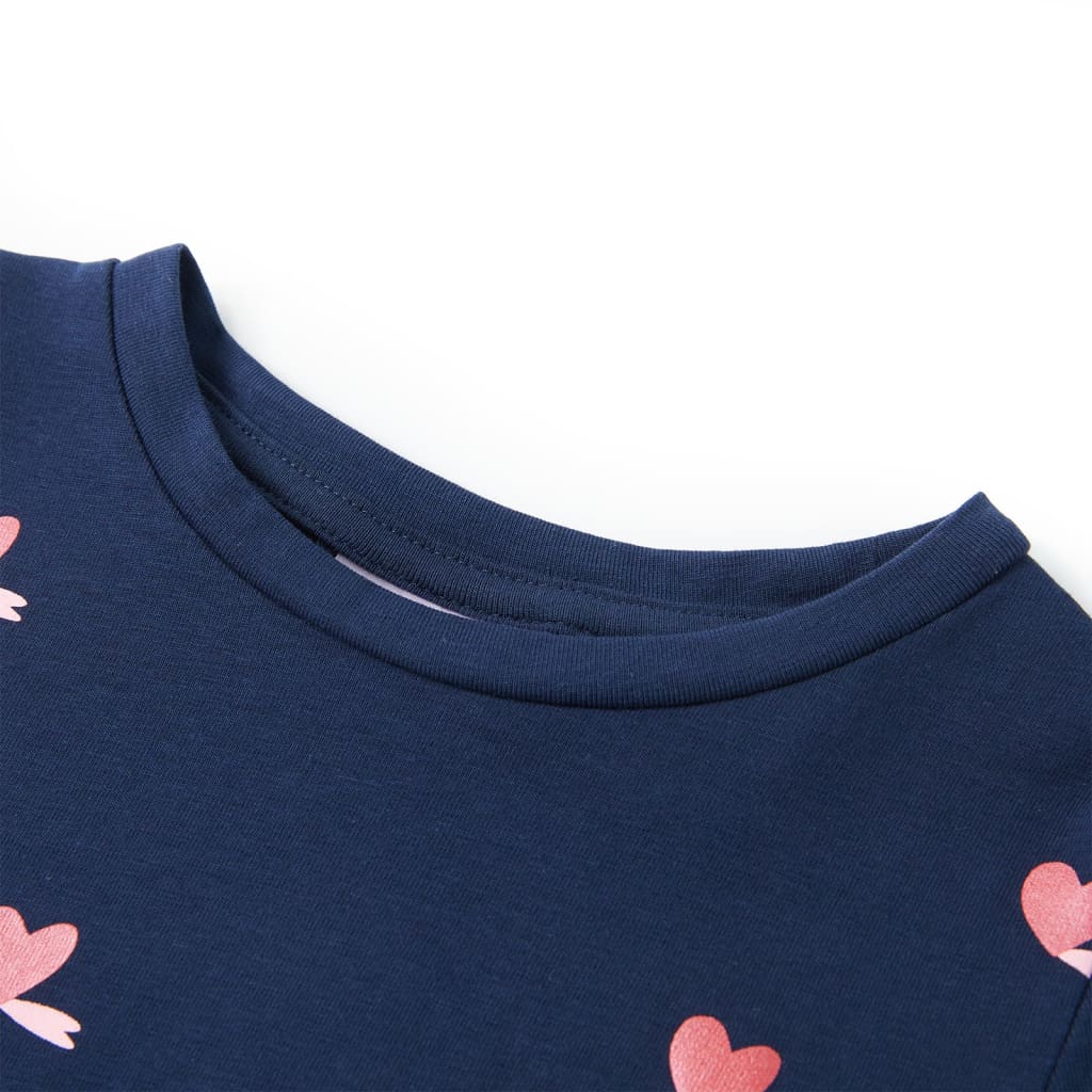 Vidaxl børneshirt 128 marineblå