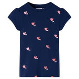 Vidaxl børneshirt 140 marineblå
