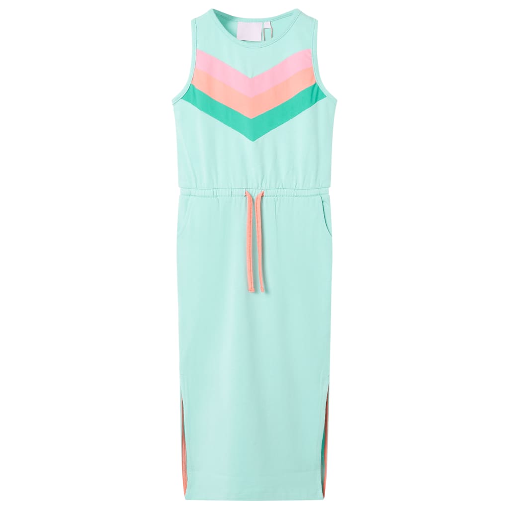 Vidaxl Children's dress with drawstring 116 light mint