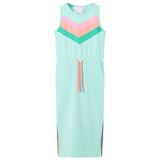 Vidaxl Children's dress with drawstring 116 light mint