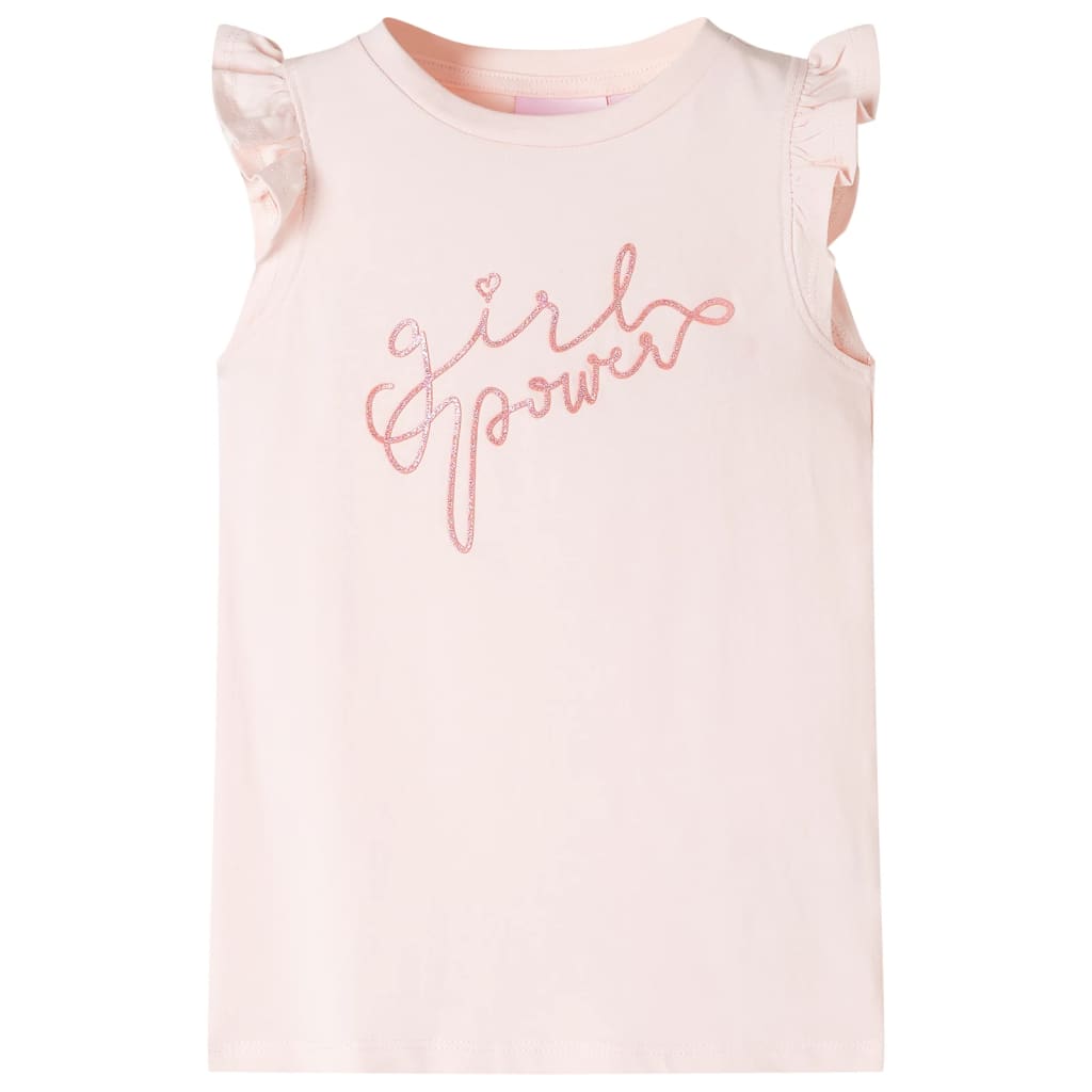 Vidaxl Children's shirt with ruffles on the sleeves 116 Soft pink