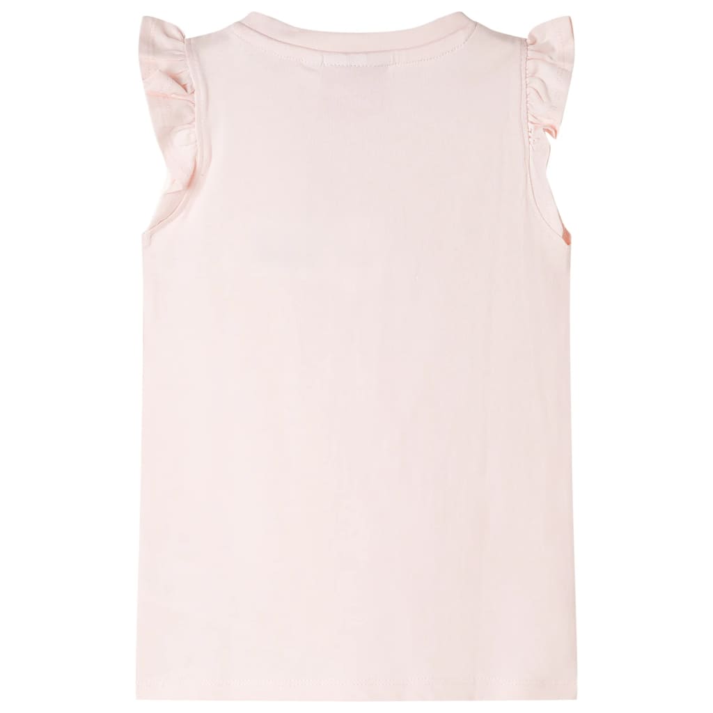 Vidaxl Children's shirt with ruffles on the sleeves 116 Soft pink