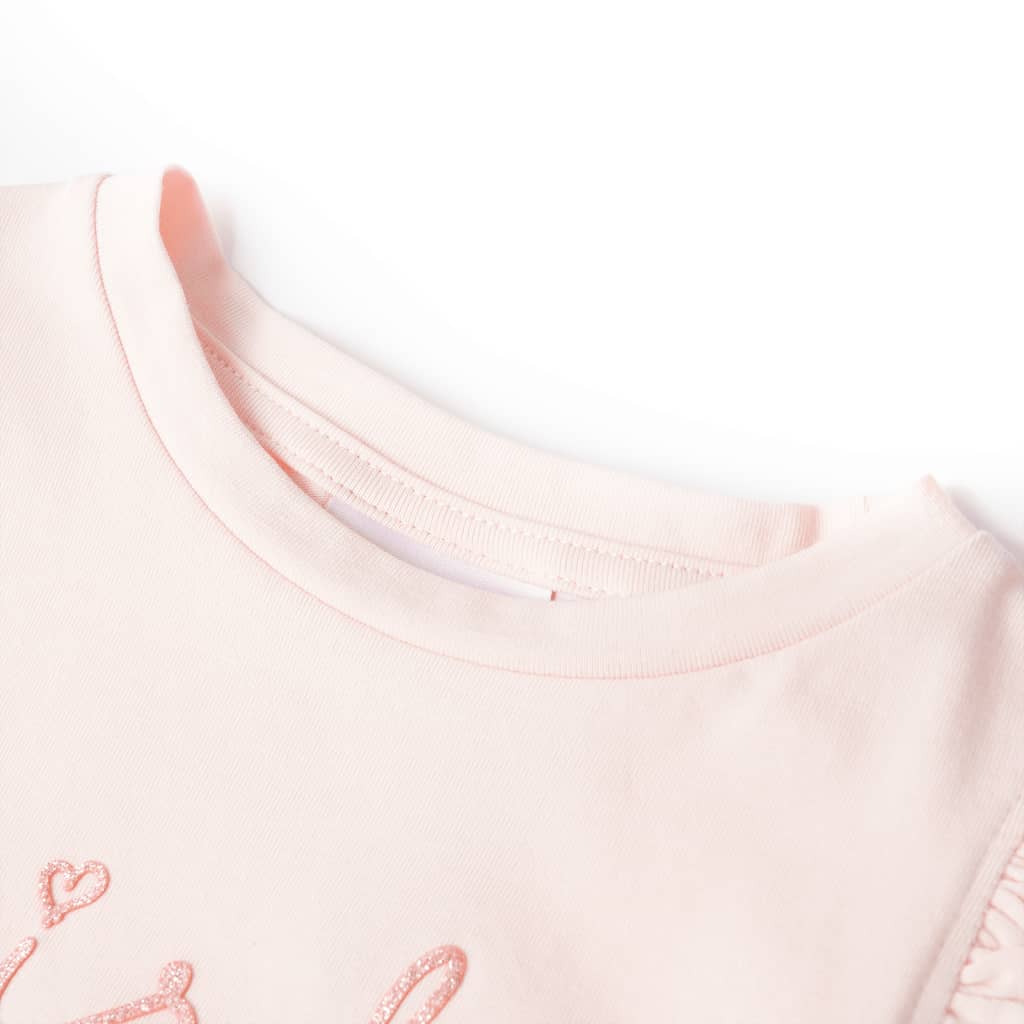 Vidaxl Children's shirt with ruffles on the sleeves 116 Soft pink