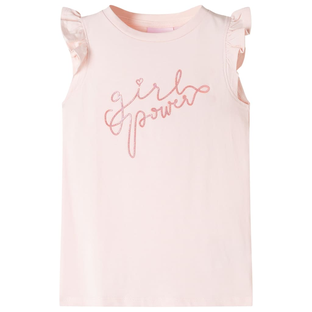 Vidaxl Children's shirt with ruffles on the sleeves 140 Soft pink