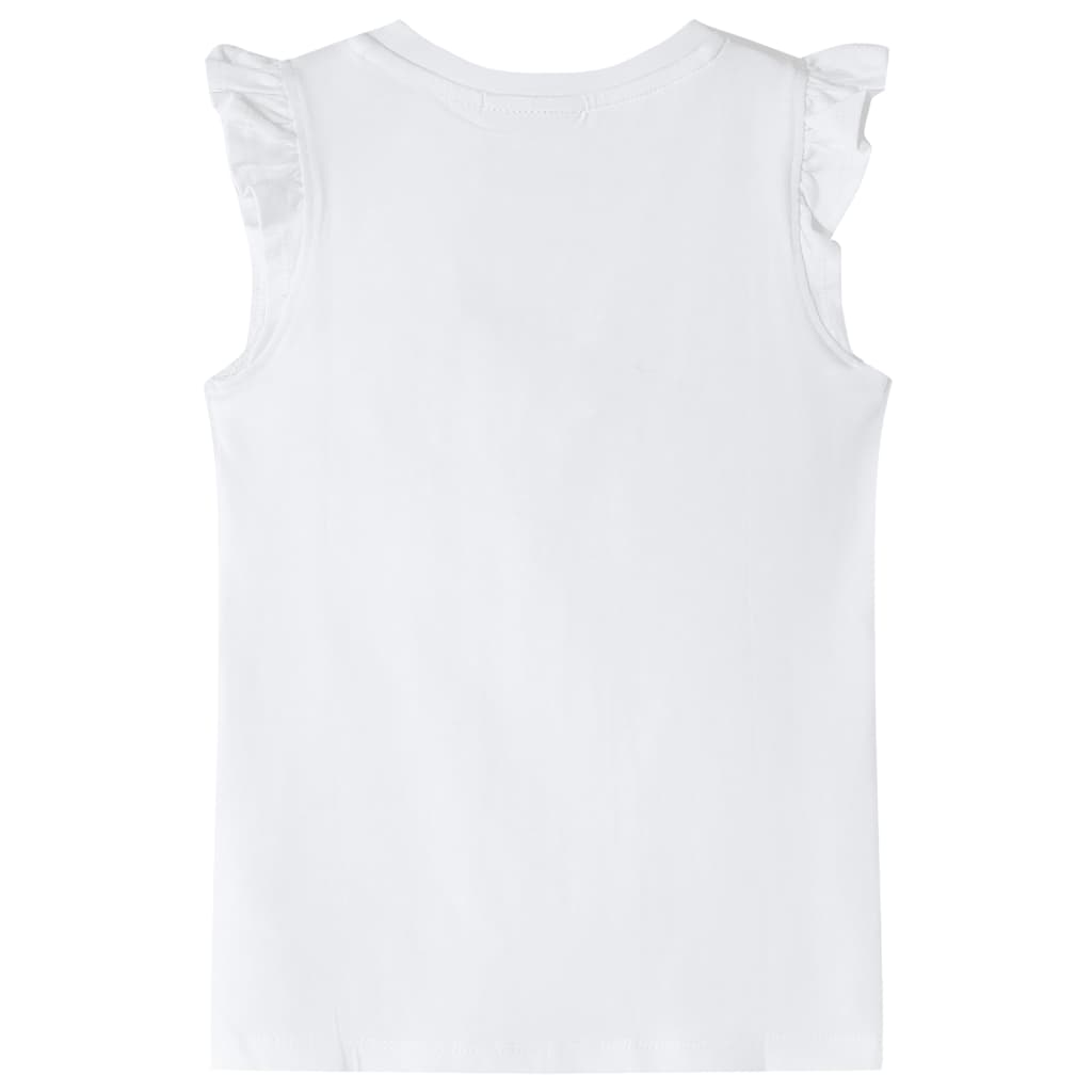 Vidaxl Children's shirt with ruffles on the sleeves 104 ecru