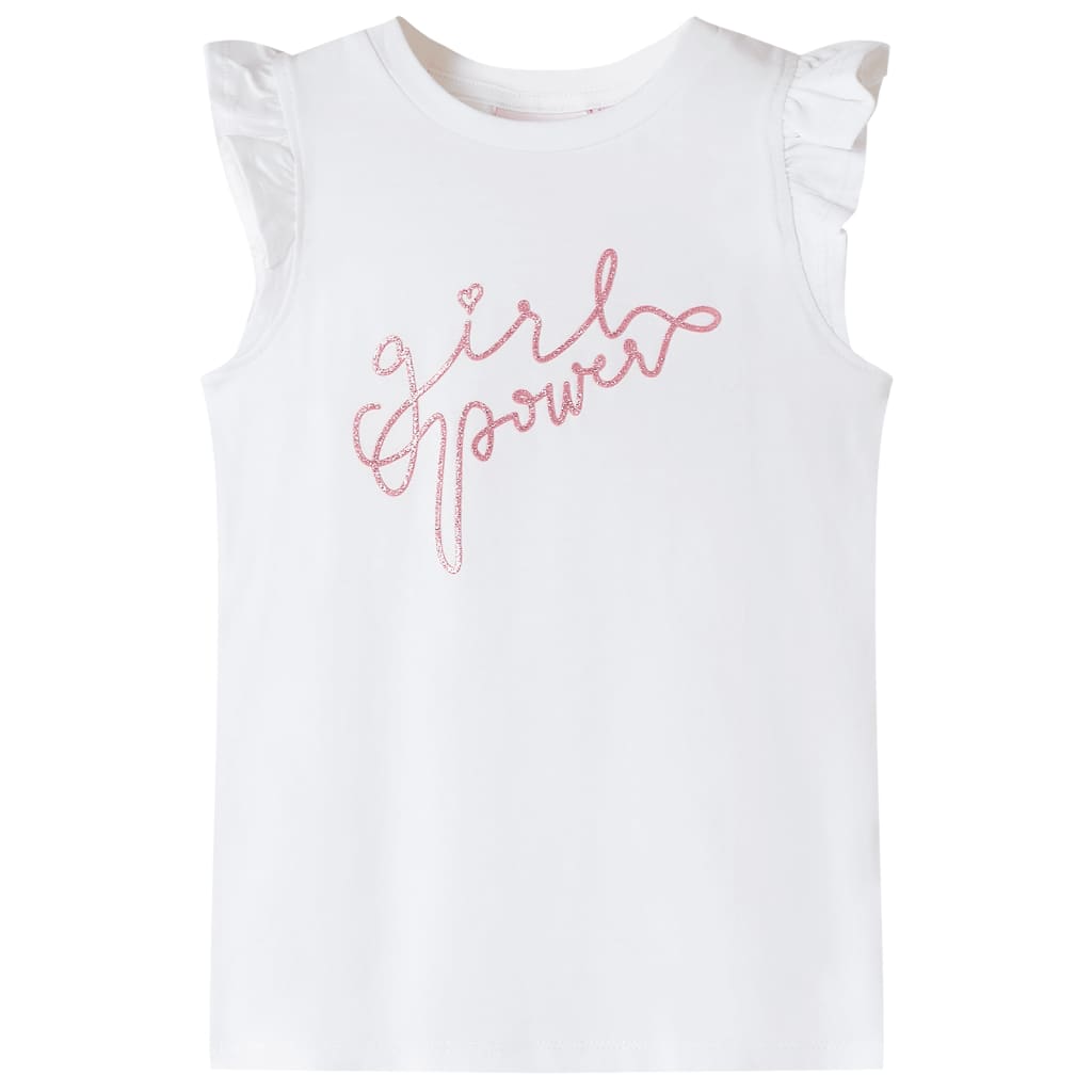 Vidaxl Child's Shirt avec des volants sur les manches 128 ECRU