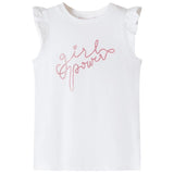 Vidaxl Child's Shirt avec des volants sur les manches 128 ECRU