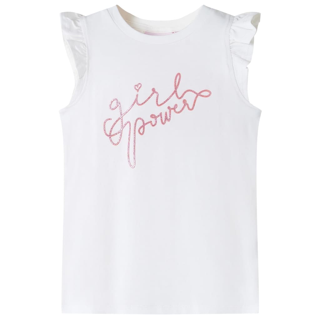Vidaxl Child's Shirt avec des volants sur les manches 140 ECRU