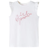 Vidaxl Child's Shirt avec des volants sur les manches 140 ECRU