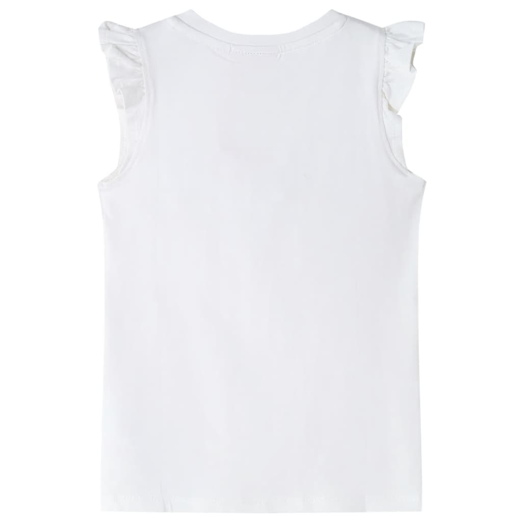Vidaxl Child's Shirt avec des volants sur les manches 140 ECRU