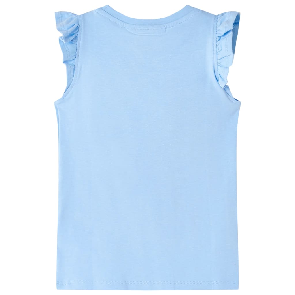 Vidaxl Children's shirt with ruffles on the sleeves 92 light blue