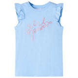 Vidaxl Children's shirt with ruffles on the sleeves 128 light blue