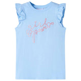 Vidaxl Children's shirt with ruffles on the sleeves 140 light blue