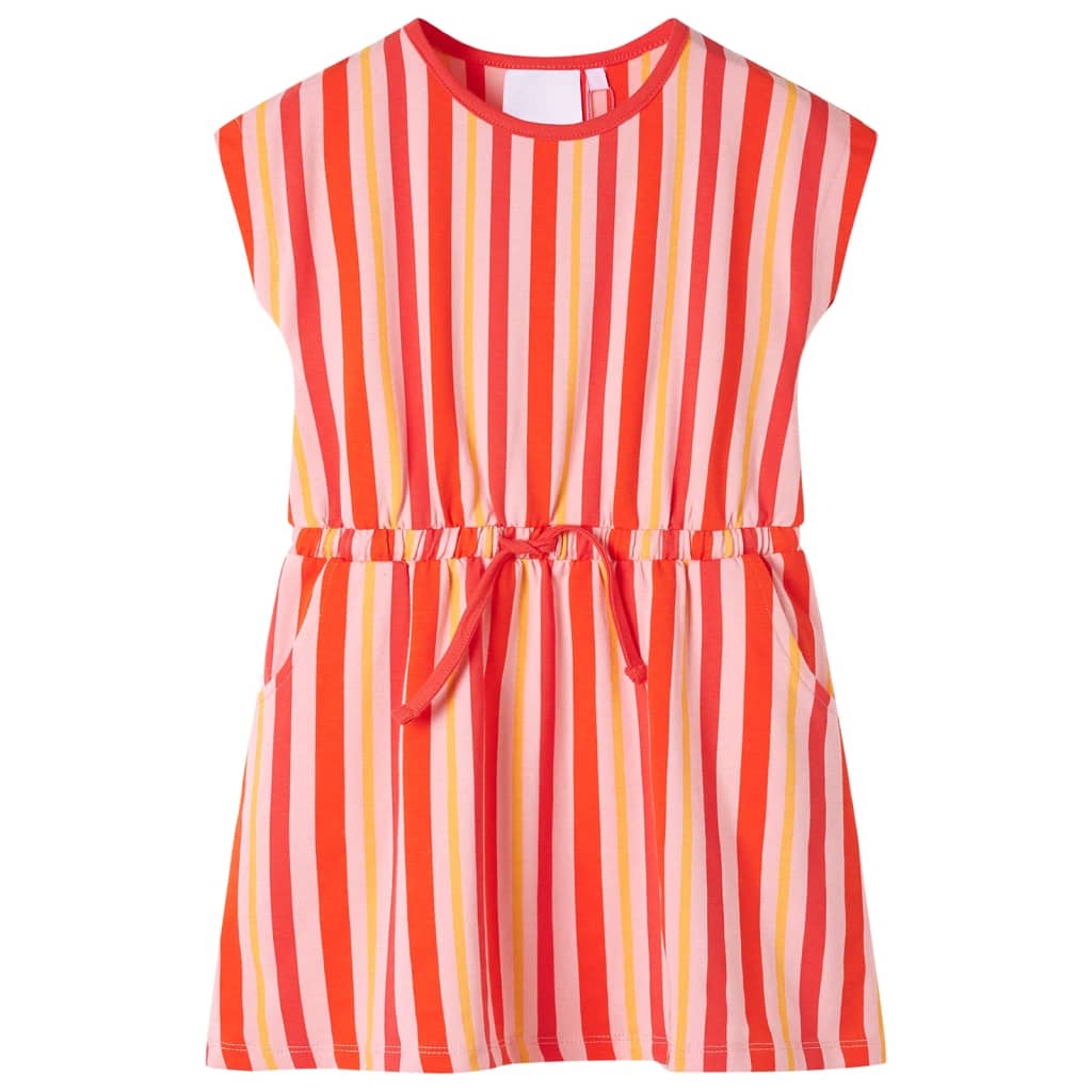 Vidaxl Children's dress with drawstring 116 pink and red