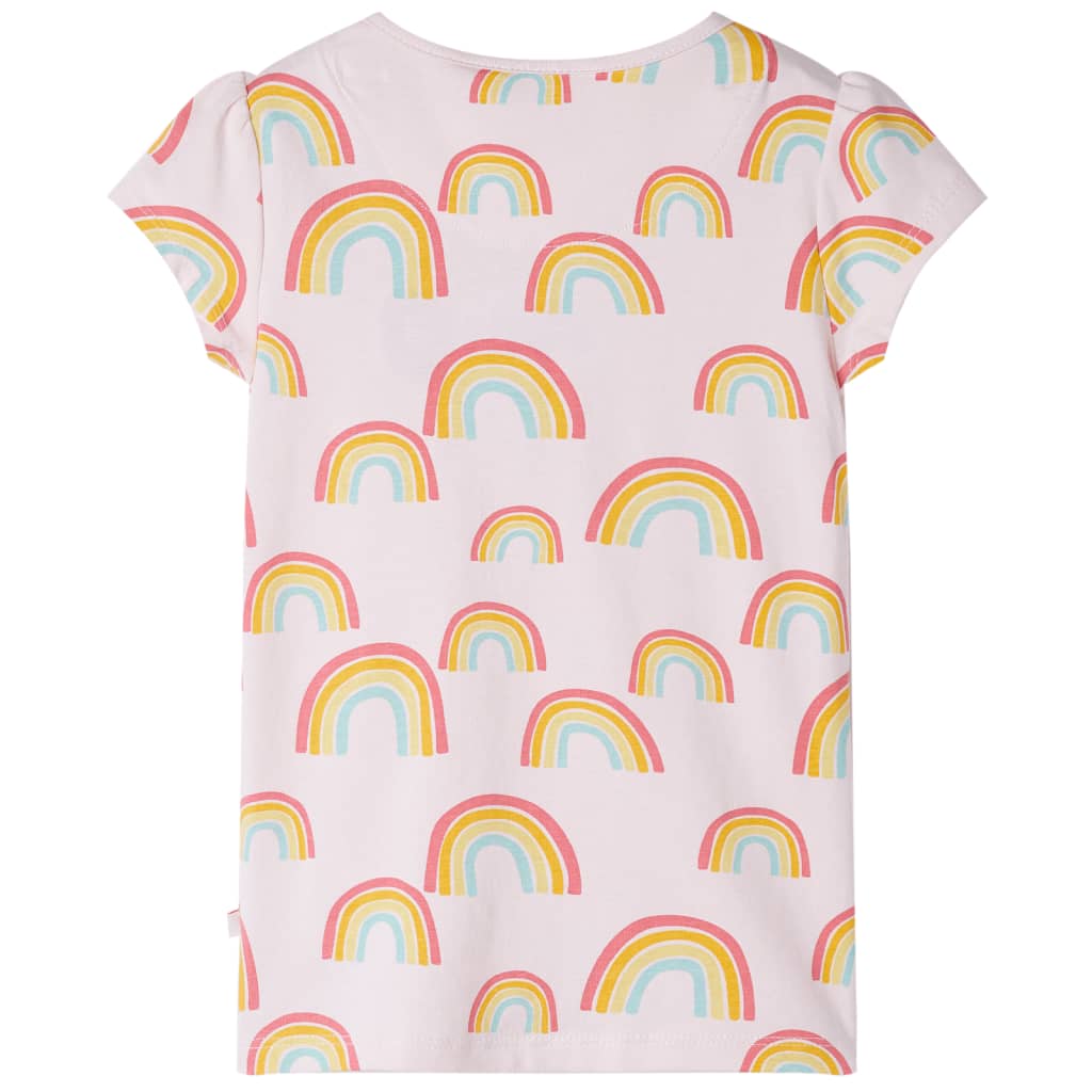 Vidaxl Children's pajamas with short sleeves 104 soft pink