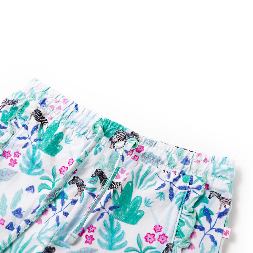 Short pour enfants Vidaxl avec Trekoord 104 Ecru et Dark Mint