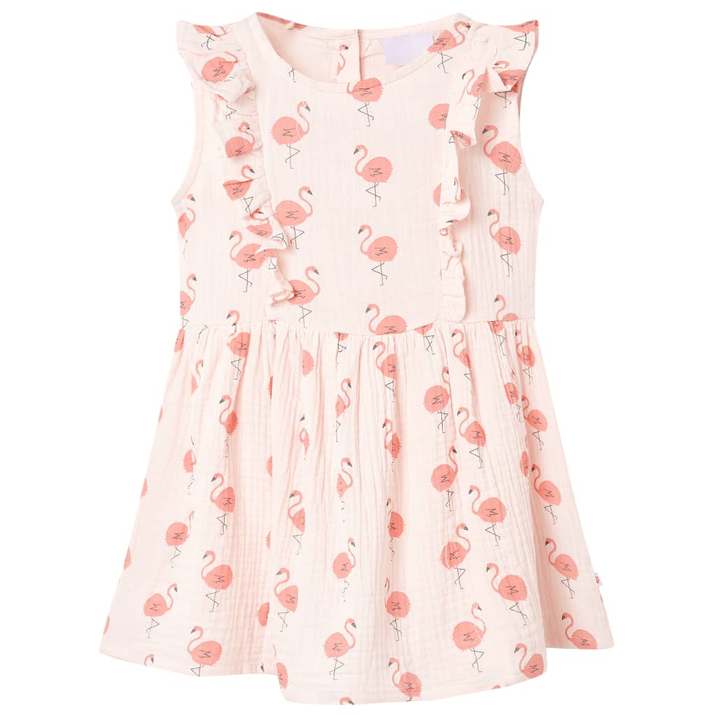 Vidaxl children's dress with ruffles 104 soft pink