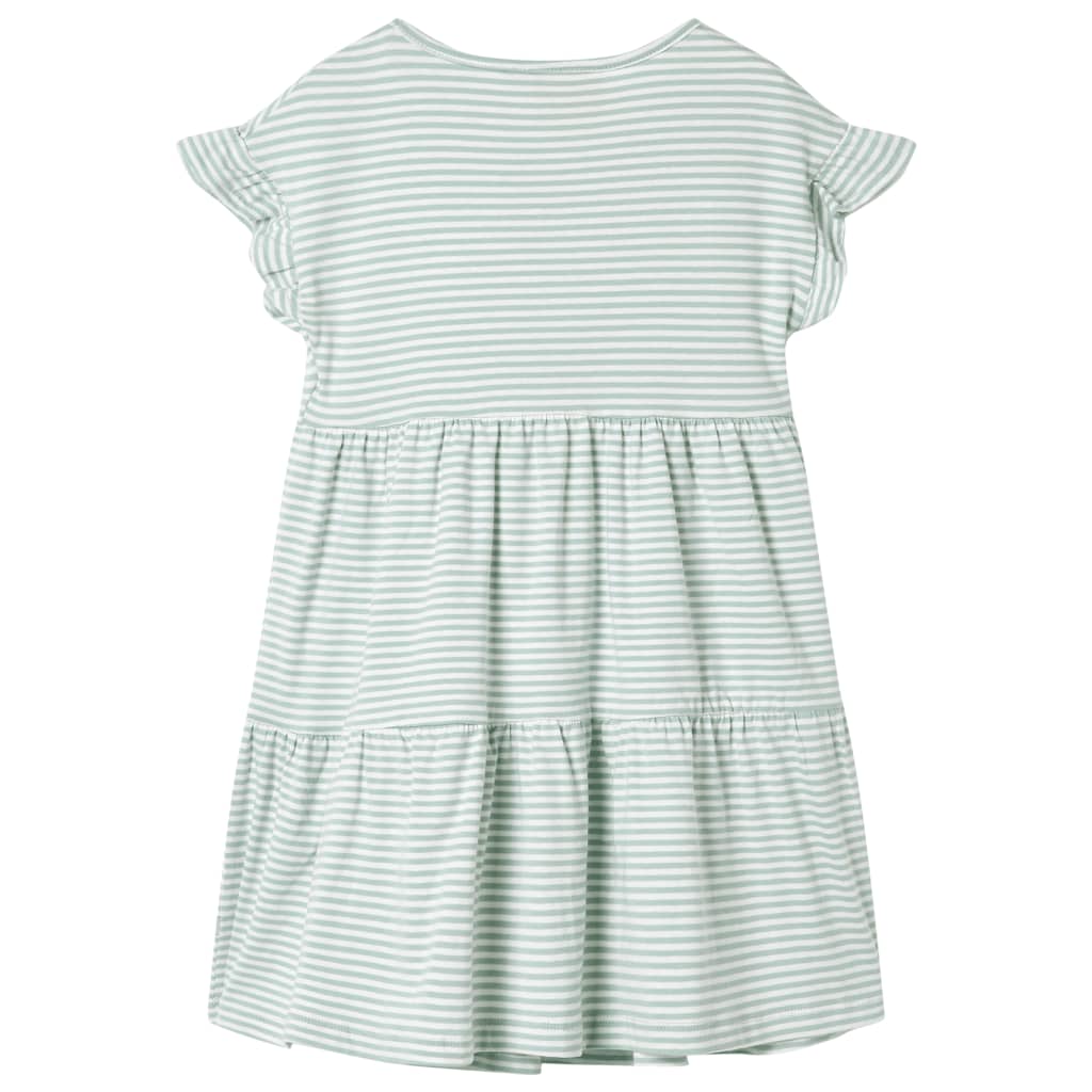 Vidaxl Children's dress with ruffles on the sleeves 116 Mint colored