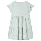 Vidaxl Children's dress with ruffles on the sleeves 116 Mint colored