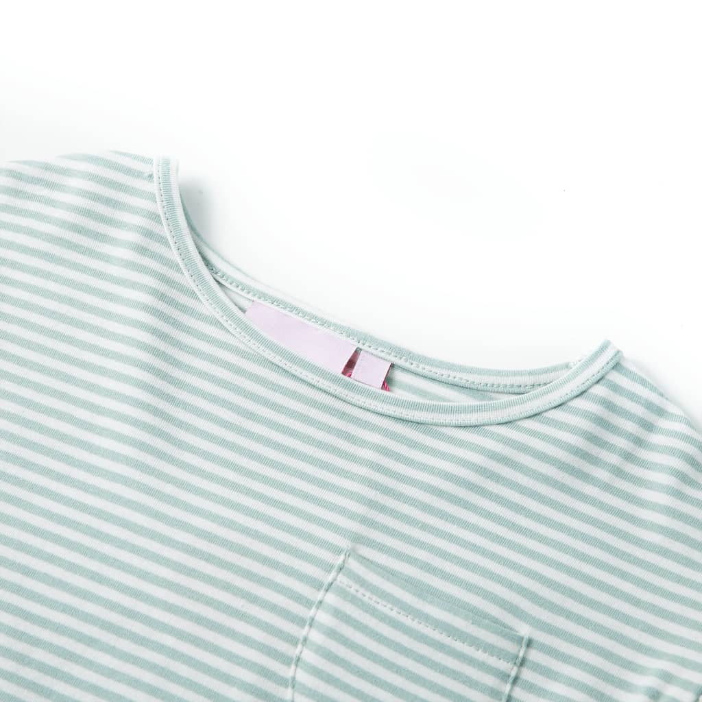 Vidaxl Children's dress with ruffles on the sleeves 116 Mint colored